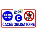 Autocollant Caces Obligatoire de 150 x 80.mm